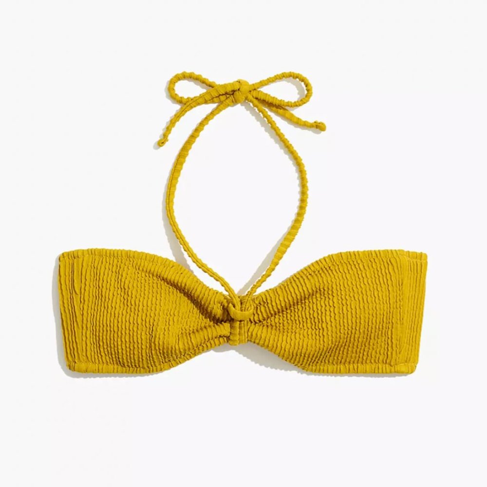 Textured Bandeau Bikini Top